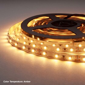 5/16" (8mm) Wide LED Tape Flexible Strip Lighting | 3528 Chip Amber 2300K 1.5 Watts | 123 Lumens Per Foot 12V IP20 UL | 8.25' Roll