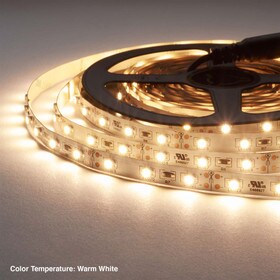 5/16" (8mm) Wide LED Tape Flexible Strip Lighting 3528 Chip Warm White 2800K-3200K 1.5 Watts | 123 Lumens Per Foot 12V IP20 UL | 16.4' Roll