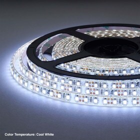 5/16" (8mm) Wide LED Tape Flexible Strip Lighting | 3528 Chip Cool White 6500K 2.9 Watts | 262 Lumens Per Foot 12V IP65 UL | 16.4' Roll