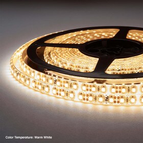 5/16" (8mm) Wide LED Tape Flexible Strip Lighting 3528 Chip Warm White 2800K-3200K 2.9 Watts | 262 Lumens Per Foot 12V IP65 UL | 16.4' Roll