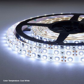 5/16" (8mm) Wide LED Tape Flexible Strip Lighting | 3528 Chip Cool White 6500K 1.5 Watts | 123 Lumens Per Foot 12V IP65 UL | 16.4' Roll