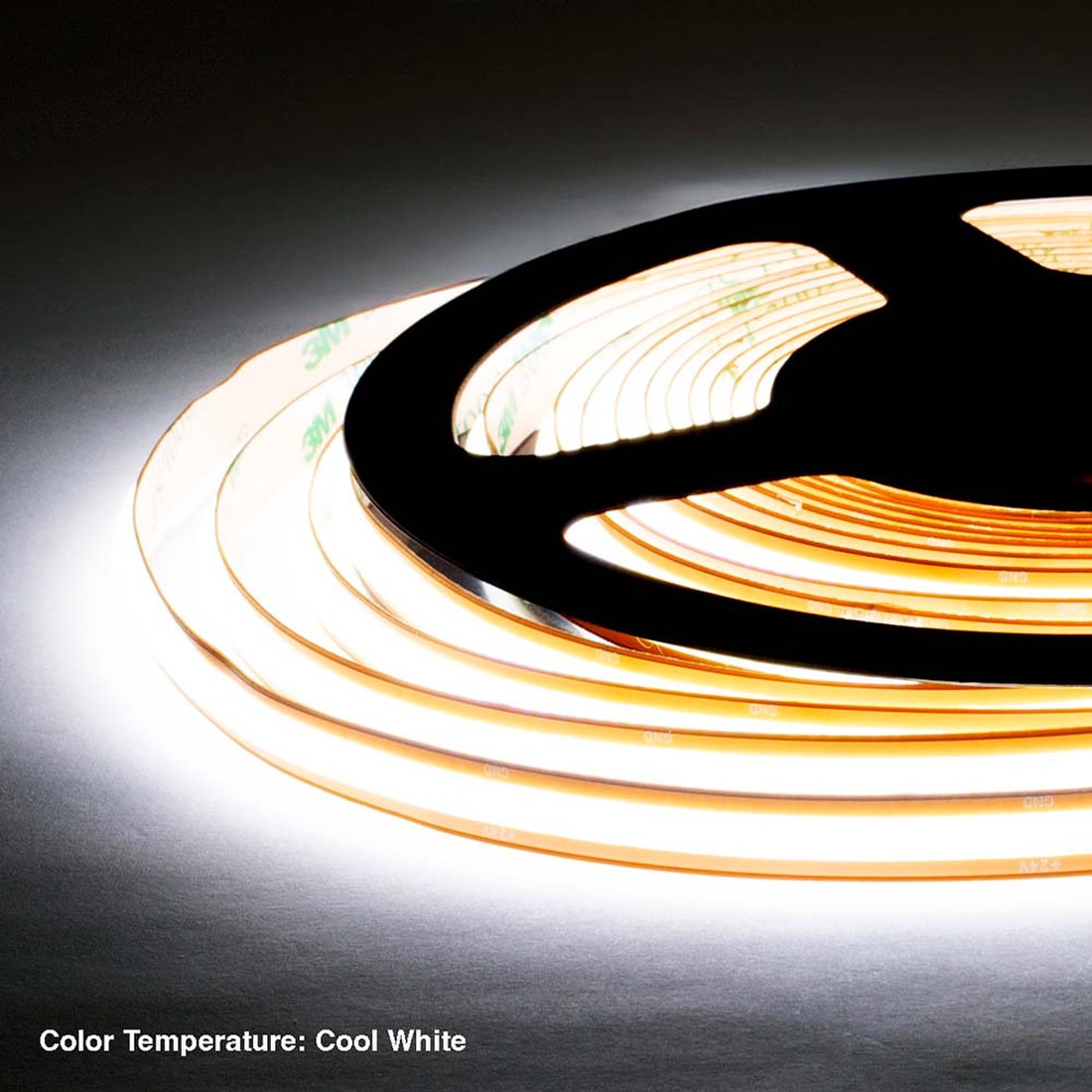 12V Economy Free Cut COB Ribbon Cool White 6000K 8.25'