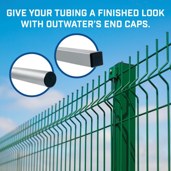 1-3/4in Sq | 14 Gauge Black Finish ABS | Plastic Inside End Cap for Tubing