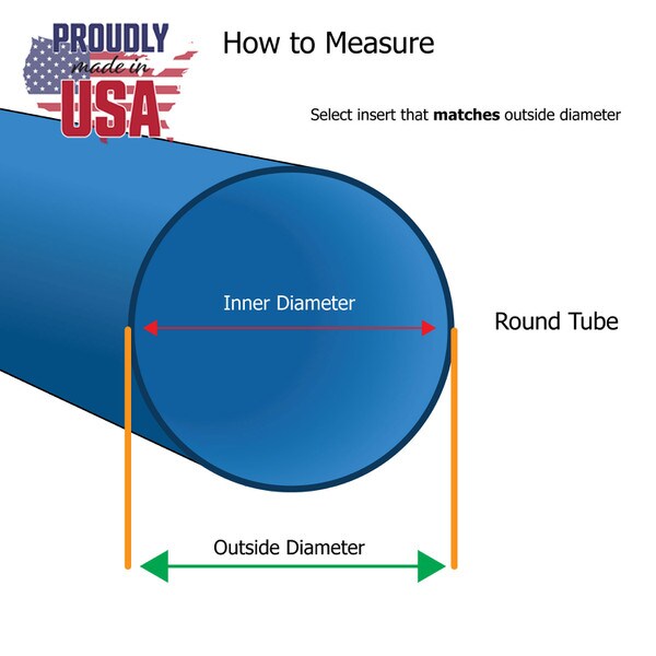1-3/4in Dia | 14 - 23 Gauge | Textured Low Density Polyethylene | Plastic Universal Gauge Inside End Cap for Tubing