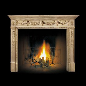 58" Inside Width x 42" Inside Height Solid Maple Hand Carved Fire Surround | EP-14 Series