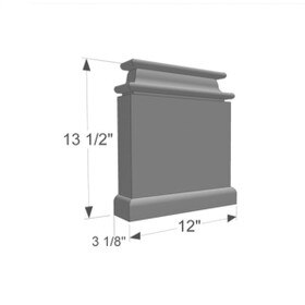 13-1/2" High x 3-1/8" Deep x 12" Wide European Series Acrocore EPS Pilaster