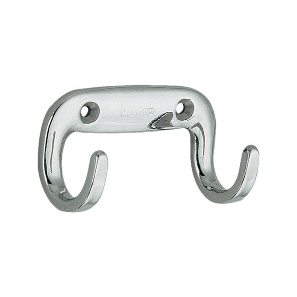 1-19/64" High x 2-9/16" Wide Stainless Steel Mirror Finish Double Hook