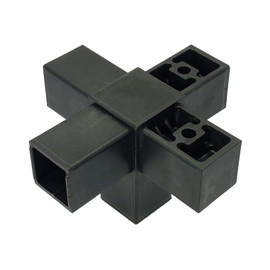 5 Way Connector For 1.5" Tubing Black