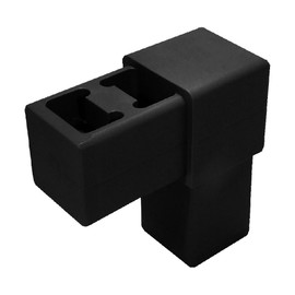 1in Sq | 2Way Right Angle Tubing Connector for Signage and Partition Systems | Fits 1in AT Tubing | Dupont Super Toughened Nylon