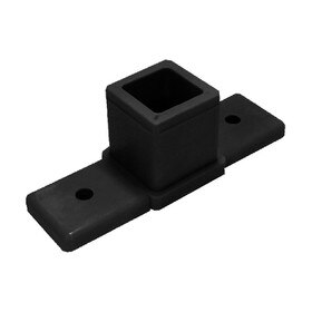1in Sq | Straight Base Tubing Connector for Signage and Partition Systems | Fits 1in AT Tubing | Dupont Super Toughened Nylon