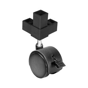 Dupont Super Toughened Nylon | 3Way Connector with 2-3/8in Diameter Caster with Brake