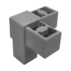 1in Sq | Grey | Dupont Super Toughened Nylon | 3Way Corner Connector