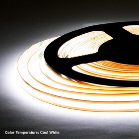 Free Cut COB 24V LED Strip | Up to 299 Lumens Per Foot | 5/16"W x 16.4' Long Roll