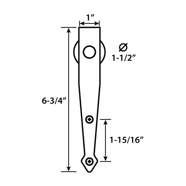 Arrow Style | Furniture Sliding Barn Door Hardware Kit for 2 Doors | Black Powder Coated Finish