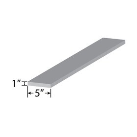 EPS/Cement Flat Trim Moulding 5" x 1" x 96" L Coated