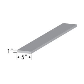 EPS/Cement Flat Trim Moulding 5" x 1" x 96" L Coated