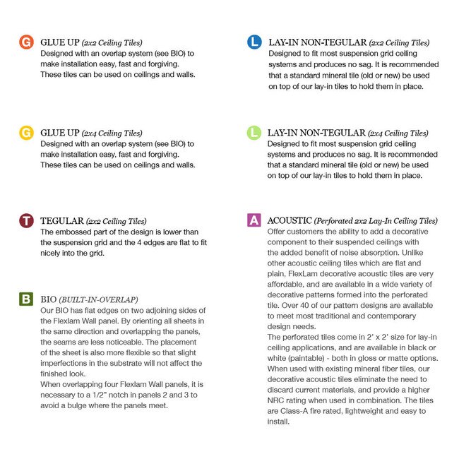 Flexlam PVC Ceiling Tile | Charleston Pattern | PCT-CHA-PARENT