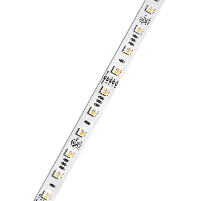 1/2" (12mm) Wide LED Tape Flexible Strip Lighting | 5050 Chip 4 in 1 Color Changing RGB and Cool White | 5.3 Watts 24V IP20 UL | 16.4' Roll | FNC24-IRGBC5060-16 Series
