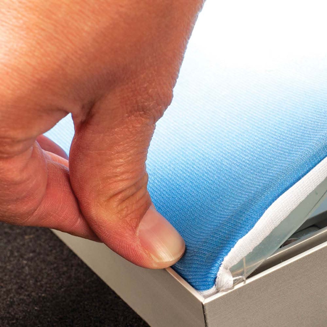 40mm Wide Profile for FOGA Fabric Flex Framing System | Double Sided Pole | Clear Anodized Aluminum | 8ft Length
