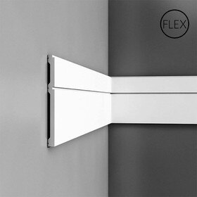 Orac Decor | Flexible Polyurethane Panel Moulding | Primed White | 7-7/8in H x 78-3/4in Long