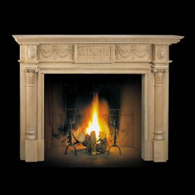 58" Inside Width x 42" Inside Height Solid Maple Hand Carved Fire Surround | FS-007 Series