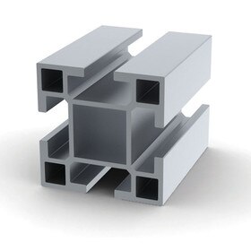 Vertical 4-Way Square Profile for FOGA System | Clear Anodized Aluminum | 8ft Length