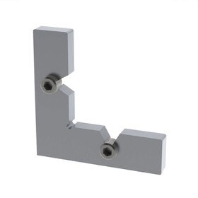 90 Degree Corner Coupling for FOGA Fabric Flex Framing System | With Set Screws | Mill Finish Aluminum