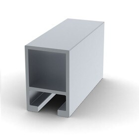 Horizontal and Vertical One Way Profile for Signage and Partitions | Clear Anodized Aluminum | 8ft Length (100")