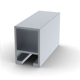 Horizontal and Vertical One Way Profile for Signage and Partitions | FOGA System | Clear Anodized Aluminum | 8ft Length