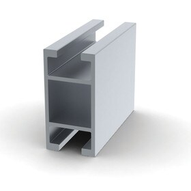 Horizontal and Vertical Two Way Profile for Signage and Partitions | Clear Anodized Aluminum | 16ft Length