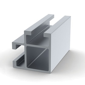 Horizontal and Vertical 90 Degree 2-Way Square Corner Profile for FOGA System | Clear Anodized Aluminum | 8ft Length