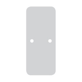 17-3/4" x 3-3/4" Gray Powder Coated Steel Freestanding Base Plate for Fabric Flex Framing System