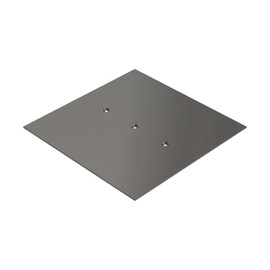 16" Square Gray Powder Coated Steel Freestanding Base Plate for Fabric Flex Framing System