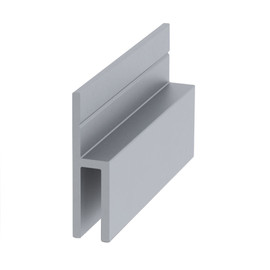 Clear Anodized Aluminum Fabric Flex Framing Profile 8' Length