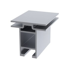 40mm Wide Profile for FOGA Fabric Flex Framing System | Double Sided | Clear Anodized Aluminum | 8ft Length