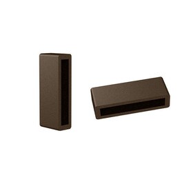 1-3/16in H x 9/32in W x 15/32in Long | Oil Rubbed Bronze Powder Coated | Finish End Cap for Sliding Barn Doors for Furniture