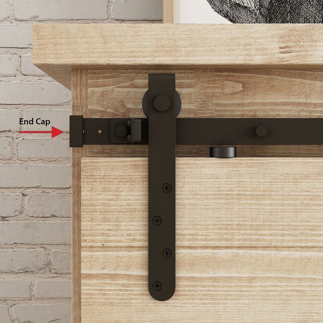 1-3/16in H x 9/32in W x 15/32in Long | Oil Rubbed Bronze Powder Coated | Finish End Cap for Sliding Barn Doors for Furniture
