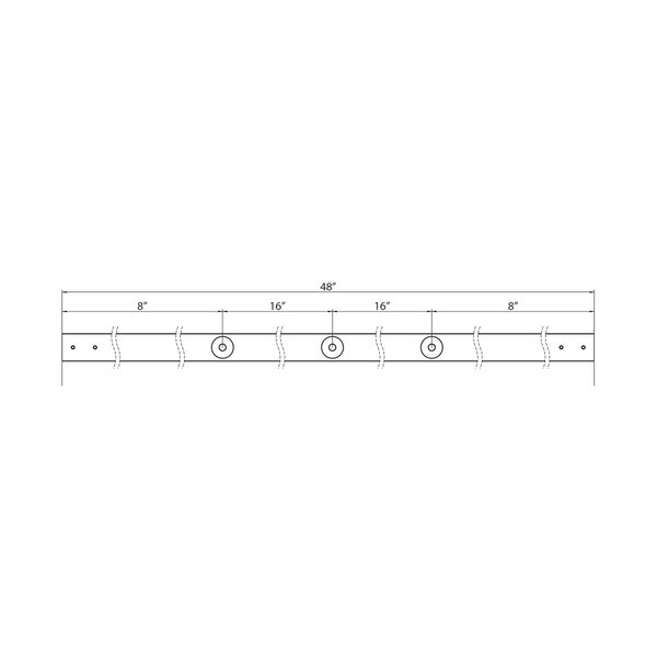 304 Grade Brushed Stainless Steel Finish | 4ft Long Extension Rail Kit for Sliding Barn Doors for Furniture