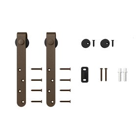 Oil Rubbed Bronze Powder Coated Finish with POM Thermoplastic Wheels | Classic Strap Roller Kit for Sliding Barn Doors for Furniture