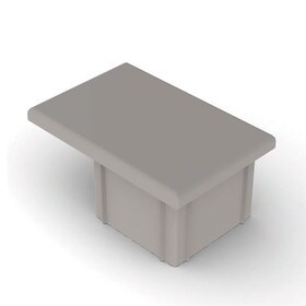 End Cap for Profile FS91 | Grey ABS Plastic