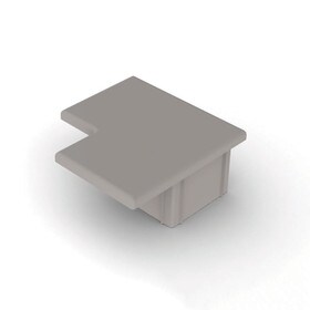 Grey ABS Plastic End Cap for 92L Profile