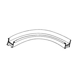 Black Flexible Tambour Track for 1/4" Thick Doors 8' Length