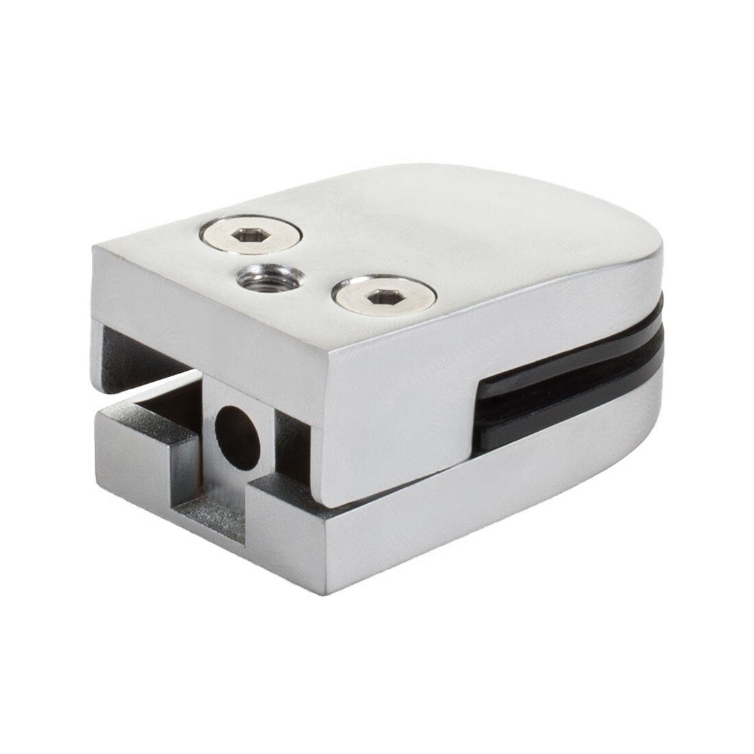Satin Aluminum Zinc | Glass Grip | Holds 3/16" Glass