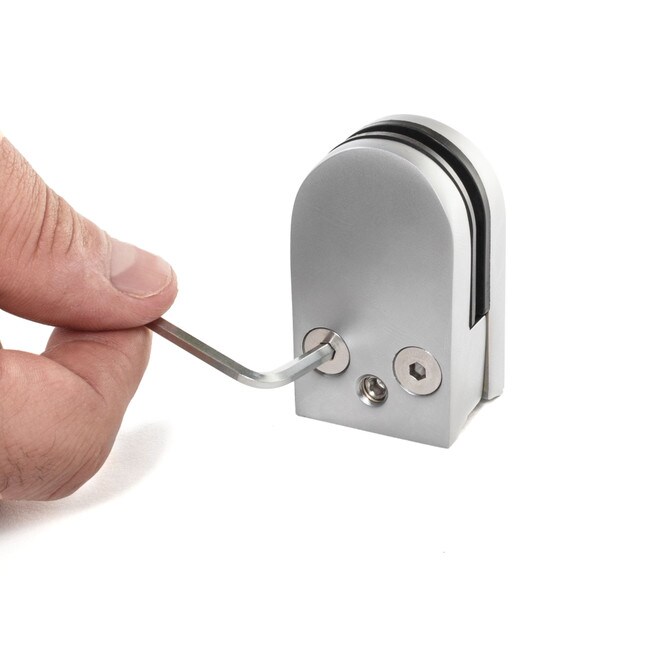 Satin Aluminum Zinc | Glass Grip | Holds 3/16" Glass