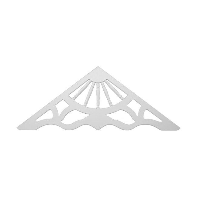 36" High x 60-3/8" Wide x 14/12 Pitch Victorian Style Gable Pediment