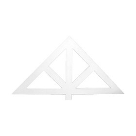 33" High x 66" Wide x 12/12 Pitch Flat Style Gable Pediment