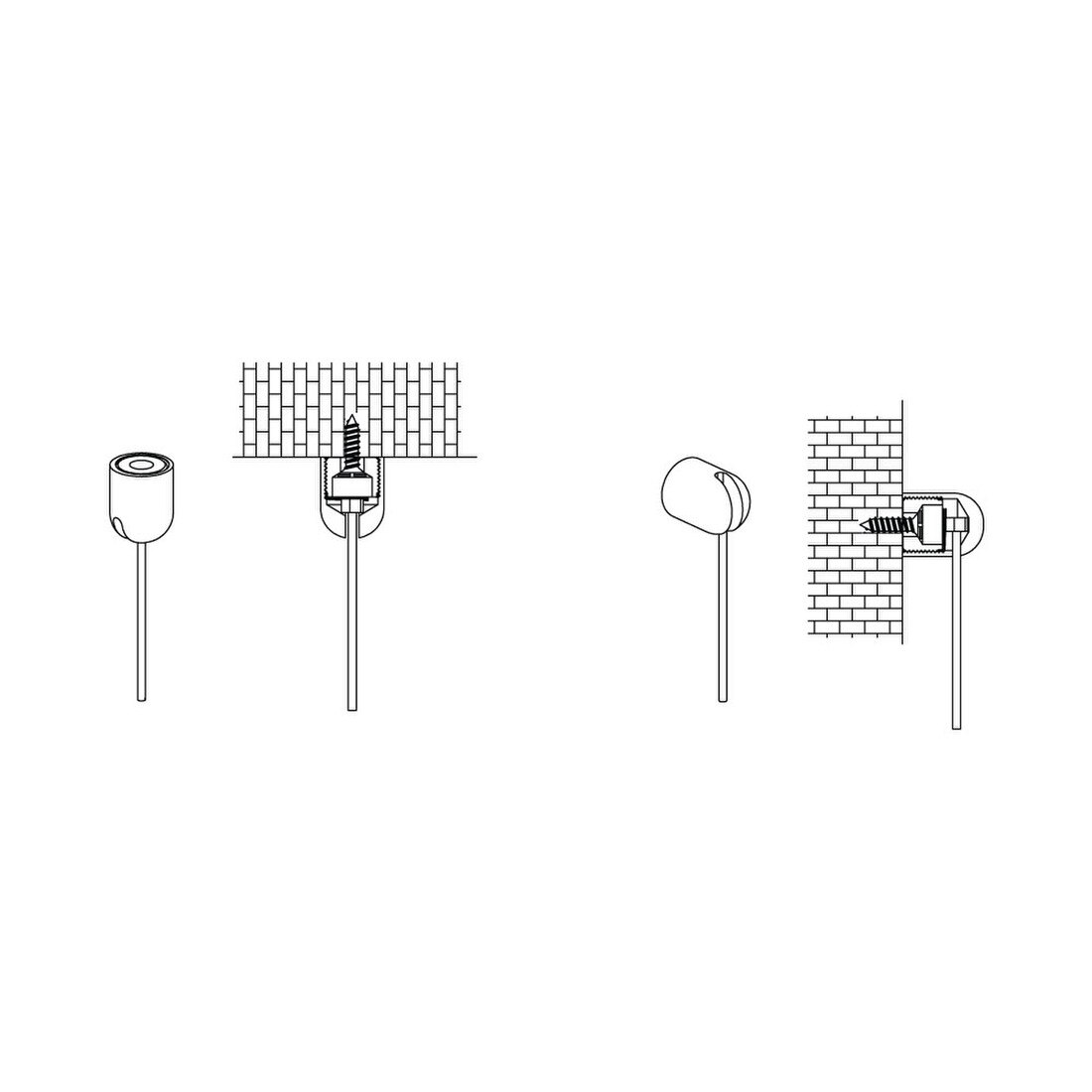 Nylon or Stainless Steel Cable With Adjustable Fitting For Art System | 48in or 120in Length