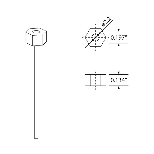 120" Nylon Cable With Hex End For Art System