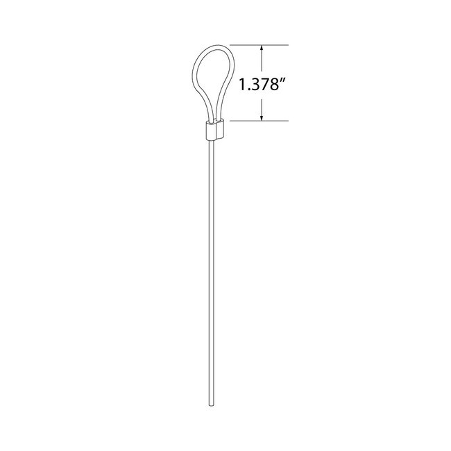 120" Nylon Cable With Loop End For Art System