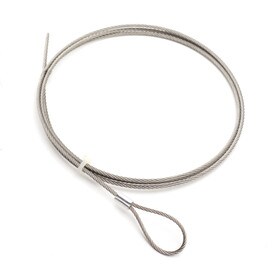 Stainless Steel Cable with Loop End for Hanging Signs and Art Systems | 48in Length